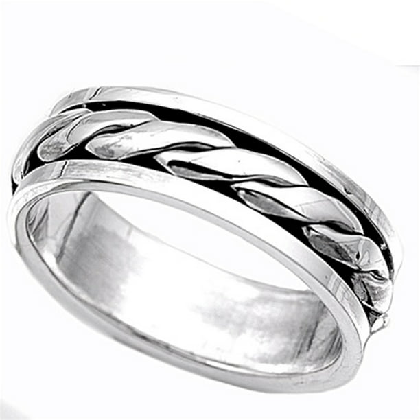 8, 9 WithLoveSilver 925 Sterling Silver Infinity Symbol Wedding Band Ring Size 